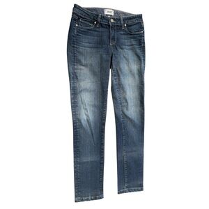 PAIGE Blue Skinny Jeans with Lived-In Look